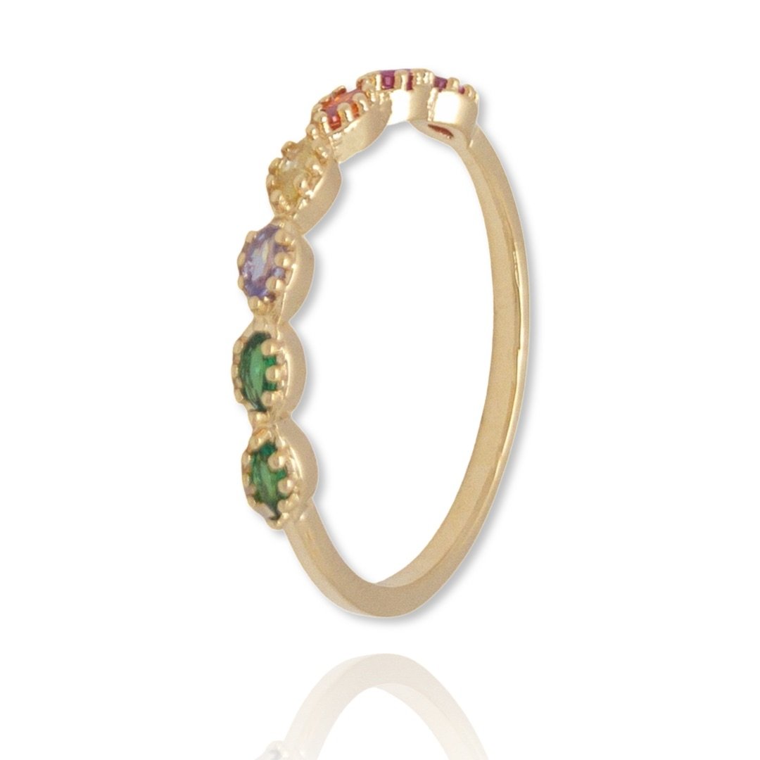 Anel Navetes Rainbow