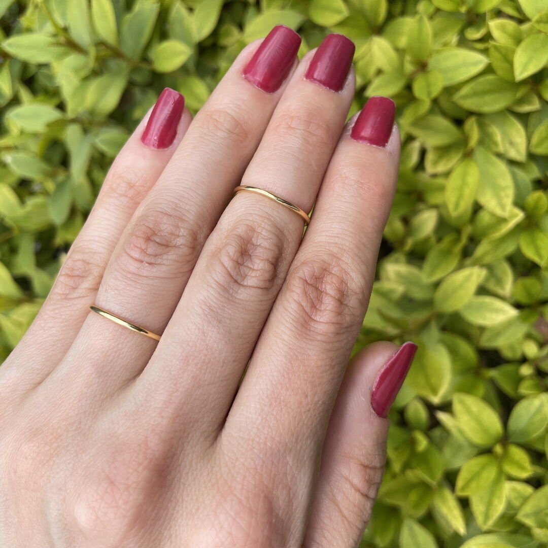 Anel Fio Liso Dourado
