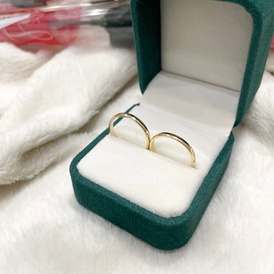 Aliança Abaulada Clássica 2mm Dourada