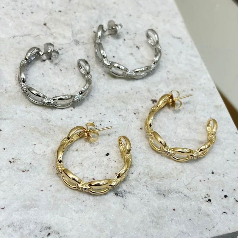 Brinco Argola Avella Elos Esplendor Dourado