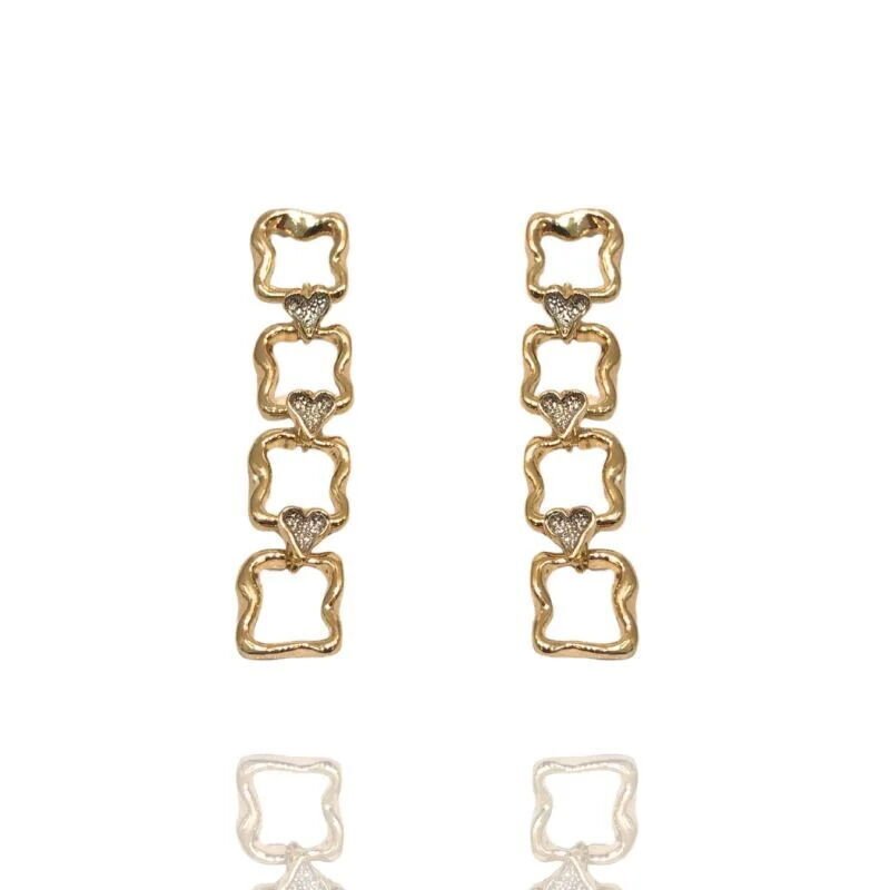 Brinco Mon Amour Longo Dourado