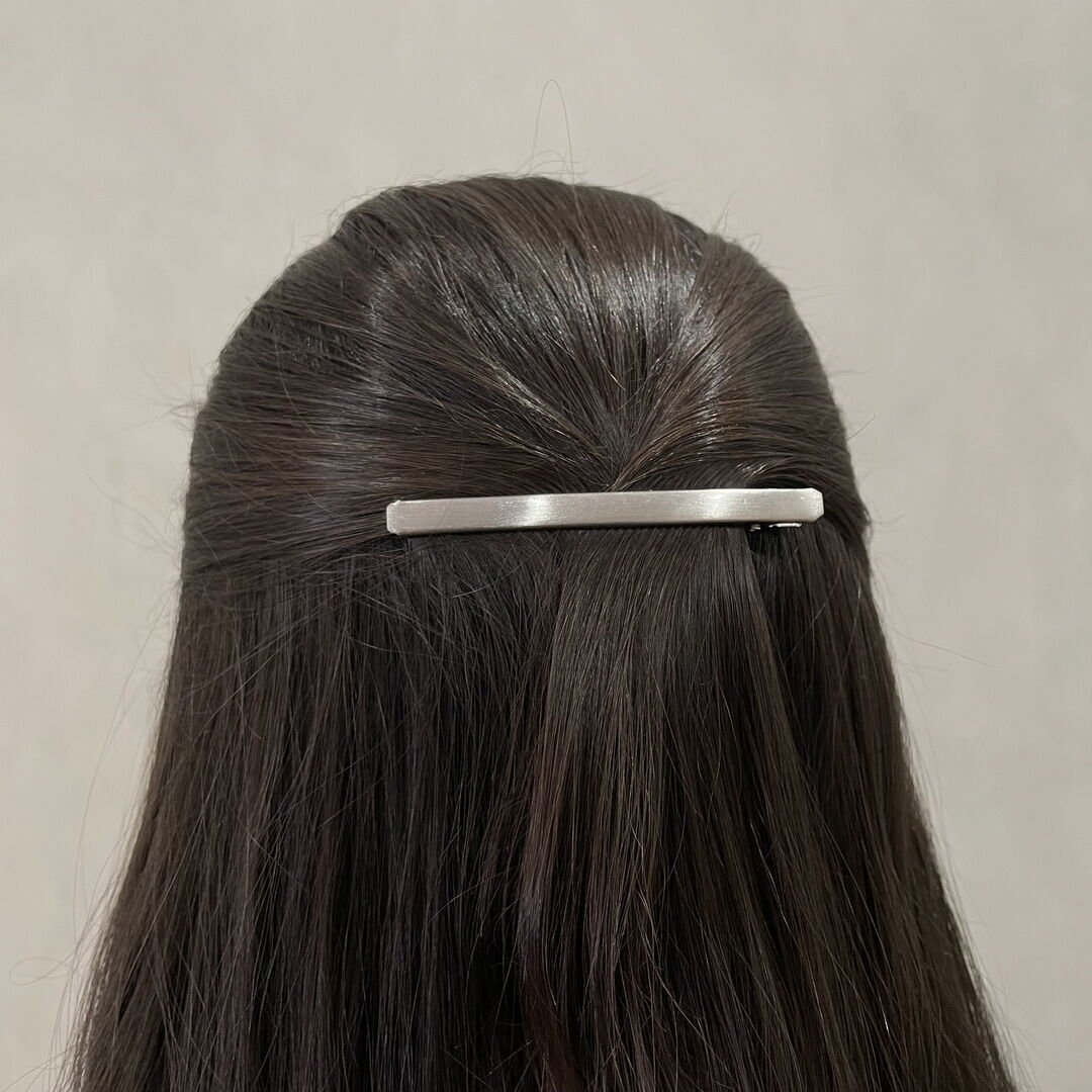 Hair Cip Reto Escovado Liso Prateado