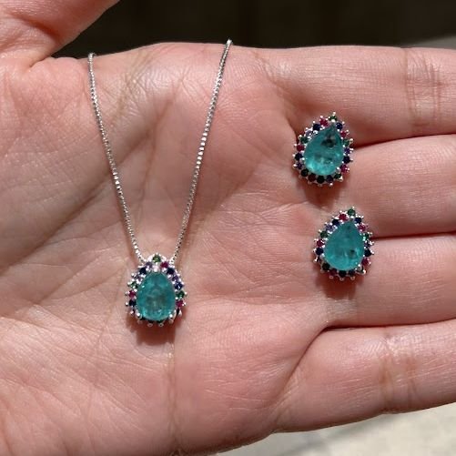 Conjunto De Coração Rainbow