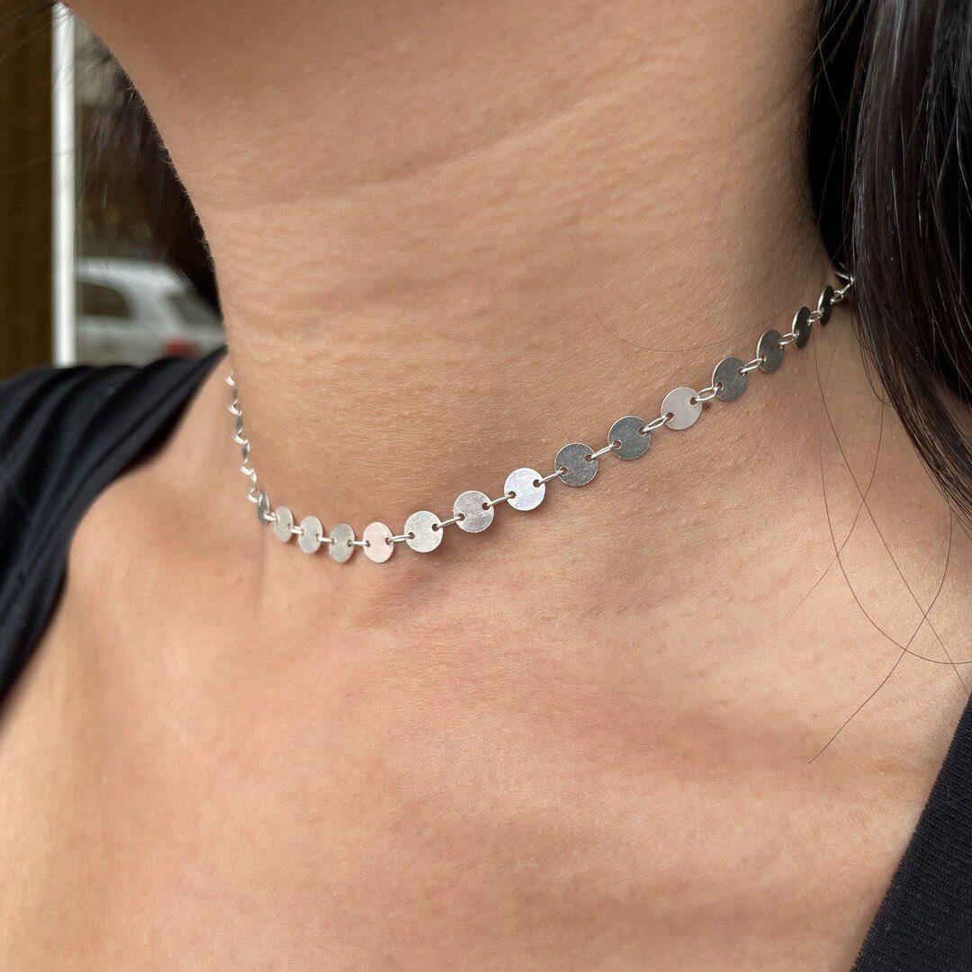 Choker de Moedas Prateada 2022