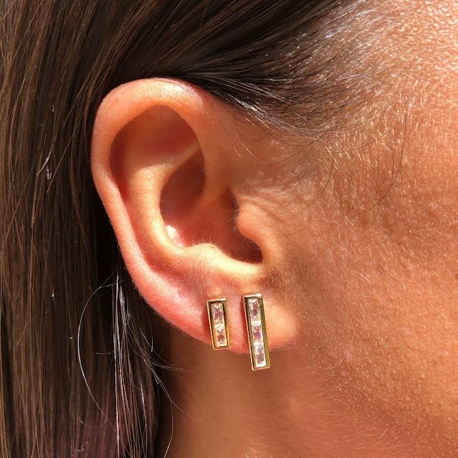 Duo Palito Baguete Cristal Dourado