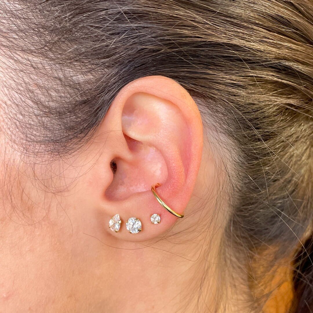 Piercing Fake Liso Fino Dourado