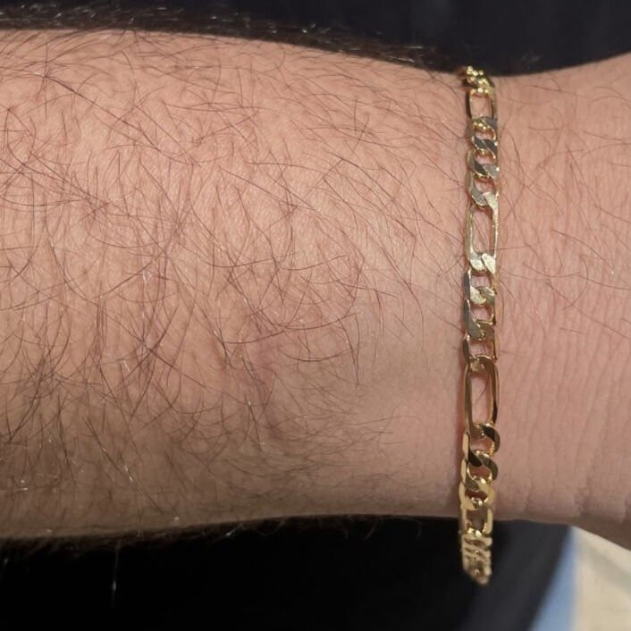 Pulseira Masculina Elo M 3X1 Dourada