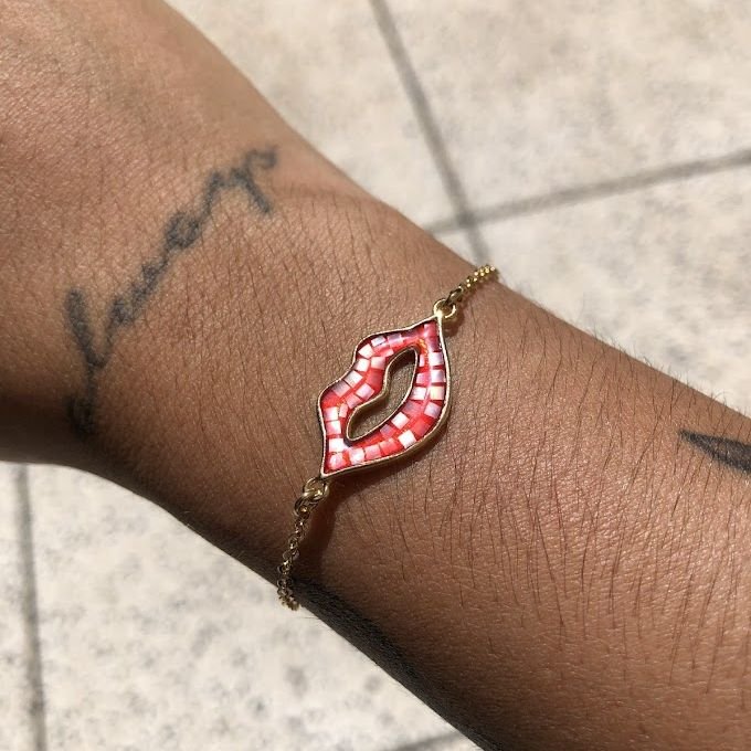 Pulseira Boca Rosa Abalone